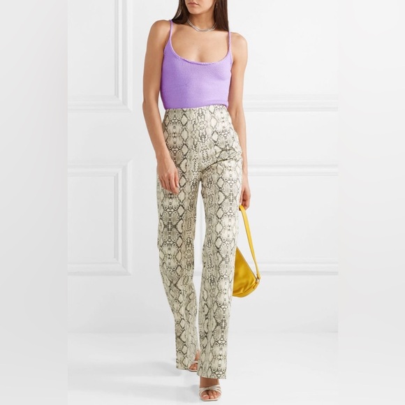 Les Reveries Snake Skin Printed Pants New - Picture 1 of 7